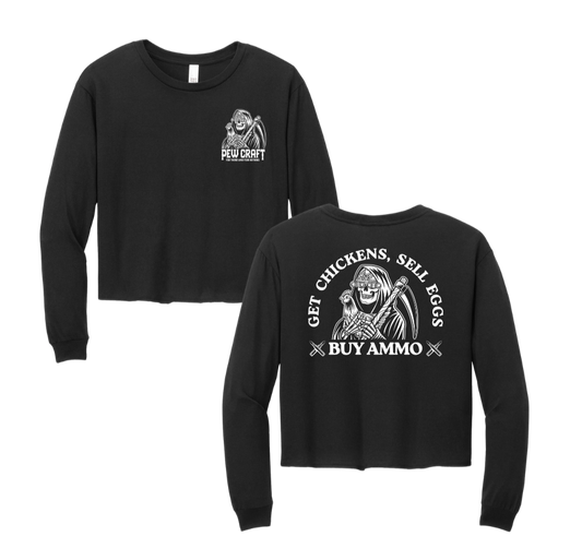 Ladies cropped long sleeve