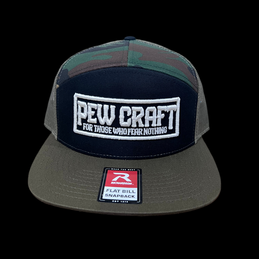 Camo Seven-Panel Trucker Snapback Hat