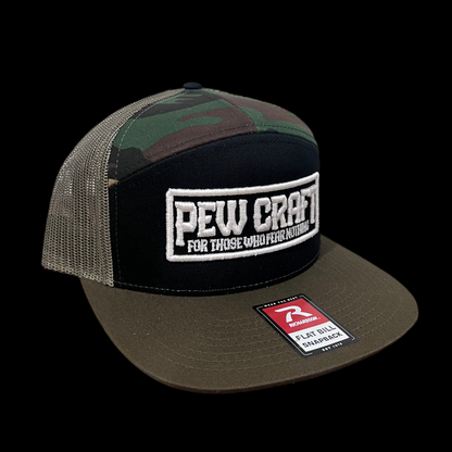 Camo Seven-Panel Trucker Snapback Hat