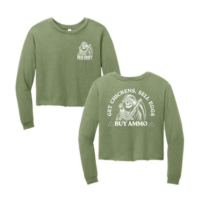 Ladies cropped long sleeve