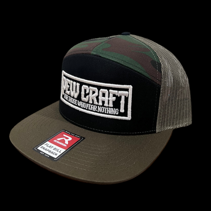 Camo Seven-Panel Trucker Snapback Hat